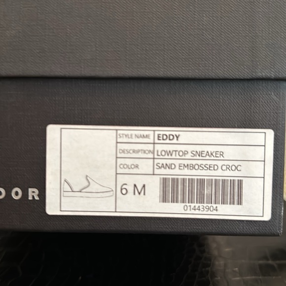 NIB FREDA SALVADOR | Eddy D’Orsay Sneaker Sand Embossed Croc Sz 6 - Picture 7 of 7